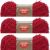 Spinrite Red Heart Scrubby Yarn Cherry Pack of 3 Skein