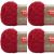Spinrite Red Heart Scrubby Yarn Cherry Pack of 4 Skein