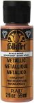 FolkArt Metallic Acrylic Paint 2oz Solid Bronze