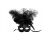 Women s Winter Wonderland Middle Feathers Venetian Mask Black