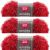 Spinrite Red Heart Scrubby Sparkle Yarn Strawberry Pack of 3 Skein