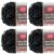 Spinrite Red Heart Scrubby Sparkle Yarn Licorice Pack of 4 Skein