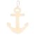 Unfinished Wooden Anchor Wall Decor With Hanger 8.75 X 11 Inches