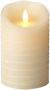 Darice Luminara Spun Glitter Ribbon LED Wax Candle Light with Timer Ivory 5 inch