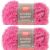 Spinrite Red Heart Scrubby Sparkle Yarn Watermelon Pack of 2 Skein