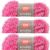 Spinrite Red Heart Scrubby Sparkle Yarn Watermelon Pack of 3 Skein