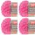 Spinrite Red Heart Scrubby Sparkle Yarn Watermelon Pack of 4 Skein
