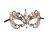 Women s Laser Cut Metal Venetian Pretty Masquerade Mask Rose Gold