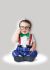 InCharacter Baby Boy s Nursery Nerd Costume White and Blue Medium 12 18 Months