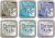 Ranger Tim Holtz Distress Oxide Ink Pads 2018 Release Cool Tones 6 Item Set 1 Pack of 6 Piece