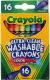 Crayola Ultra Clean Washable Crayons 16 Per Pkg