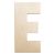 Bold Solid Wood Letter Capital E 12 Inches Medium