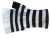 Halloween Wholesalers Striped Short Fingerless Gloves Black and White 