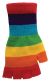 Halloween Wholesalers Striped Short Fingerless Gloves Rainbow 