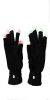Halloween Wholesalers Light Up Gloves With changing LED fingers tops Black 
