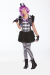 Halloween Wholesalers Hatter Madness Girls Costume Black and White