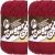 Spinrite Lily Sugar n Cream Yarn Solids Wine Pack of 2 Skein