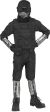 Gaming Fighter Chld Costume Black Large 12 14 