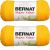Spinrite Bernat Super Value Solid Yarn Bright Yellow Pack of 2 Skein