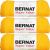 Spinrite Bernat Super Value Solid Yarn Bright Yellow Pack of 3 Skein