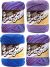 Spinrite Lily Sugar N Cream Limited Edition 100 Percent Cotton Yarn Coordinated Skein Jewels Dazzle Blue Hot Purple Pack of 4 Skein