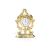 Timeless Minis Mantel Clock Gold 0.875 X 1.375 Inches