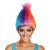 Women S Rainbow Colored Licensed Adult Troll Wig Multi One Size