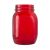 Glass Mason Jar 5.5 Inches Color Red