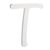 9 Inches White Wood Letter T Brush Font