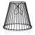 Metal Clip on Wire Round Lampshade 8 X7 X 4.5 Inches Black
