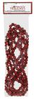 Tree Trimming Bead Garland Wood Burgundy And Red 14Mm X 9 Feet