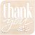 Laser Cut Wood Sign Modern Square Thank You 9 X 9 Inches