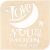 Laser Cut Wood Love You to the Moon Plaque Square 8.875 Inches