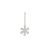 Metal Decor Small Snowflake Decorations Antique Look White 3.75 X 4.25 X 0.375In