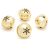 Large 60 Mm Jingle Bells With Cutouts Gold