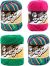Spinrite Lily Sugar n Cream Limited Edition 100 Percent Cotton Yarn Coordinated Psychedelic Hot Pink Mod Green Pack of 4 Skein