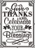 Embossing Folder Give Thanks and Celebrate 4.25 X 5.75 Inches