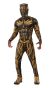 Men S Deluxe Erik Killmonger Battle Suit Muscle Chest Black/Gold X Large