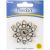 Rhinestone Jewelry Pendant Flower Clear and Gold 1.75 Inches