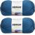 Spinrite Bernat Satin Solid Yarn Teal Pack of 2 Skein