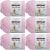 Spinrite Bernat Baby Blanket Yarn Baby Pink Pack of 6 Skein