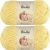Spinrite Bernat Baby Blanket Yarn Yellow Pack of 2 Skein