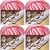 Spinrite Lily Sugar n Cream Yarn Ombres Azalea Pack of 4 Skein