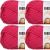 Spinrite Bernat Softee Chunky Yarn Hot Pink Pack of 4 Skein