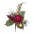 Christmas Floral Gold and Red Glitter Berry and Leaf Pick