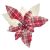 Christmas Floral Ivory and Plaid Poinsettia Pick with Bells