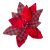 Christmas Floral Red and Plaid Poinsettia Pick Velvet