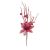 Red Glitter Poinsettia Pick 2.75 To 4 X 13.8 Inches