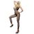 Seamless Crochet Footless Low Back Bodystockings One Size Black