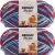 Spinrite Bernat Blanket Brights Big Ball Yarn Red Variegated Pack of 2 Skein